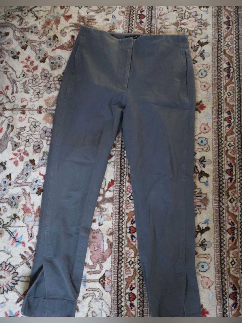Size 6 Club Monaco Grey Cigarette Pants with Ankle Slit